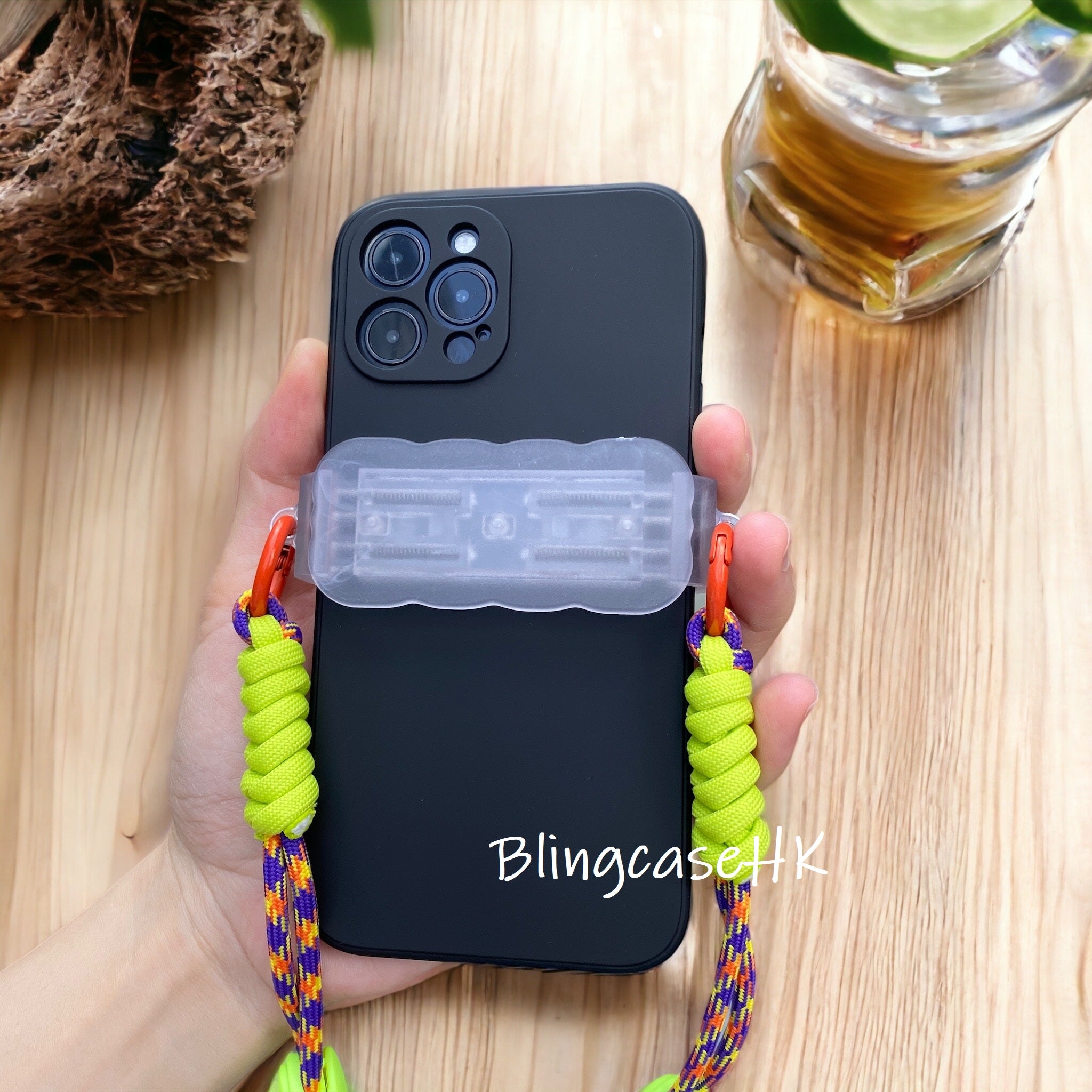 Handmade│ Adjustable Crossbody Strap Retro Metal Stand iPhone / Samsung Phone Case 