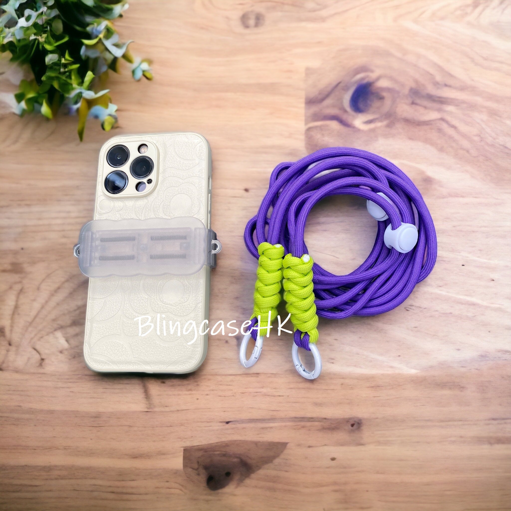 Handmade│ Adjustable Crossbody Strap Retro Metal Stand iPhone / Samsung Phone Case 