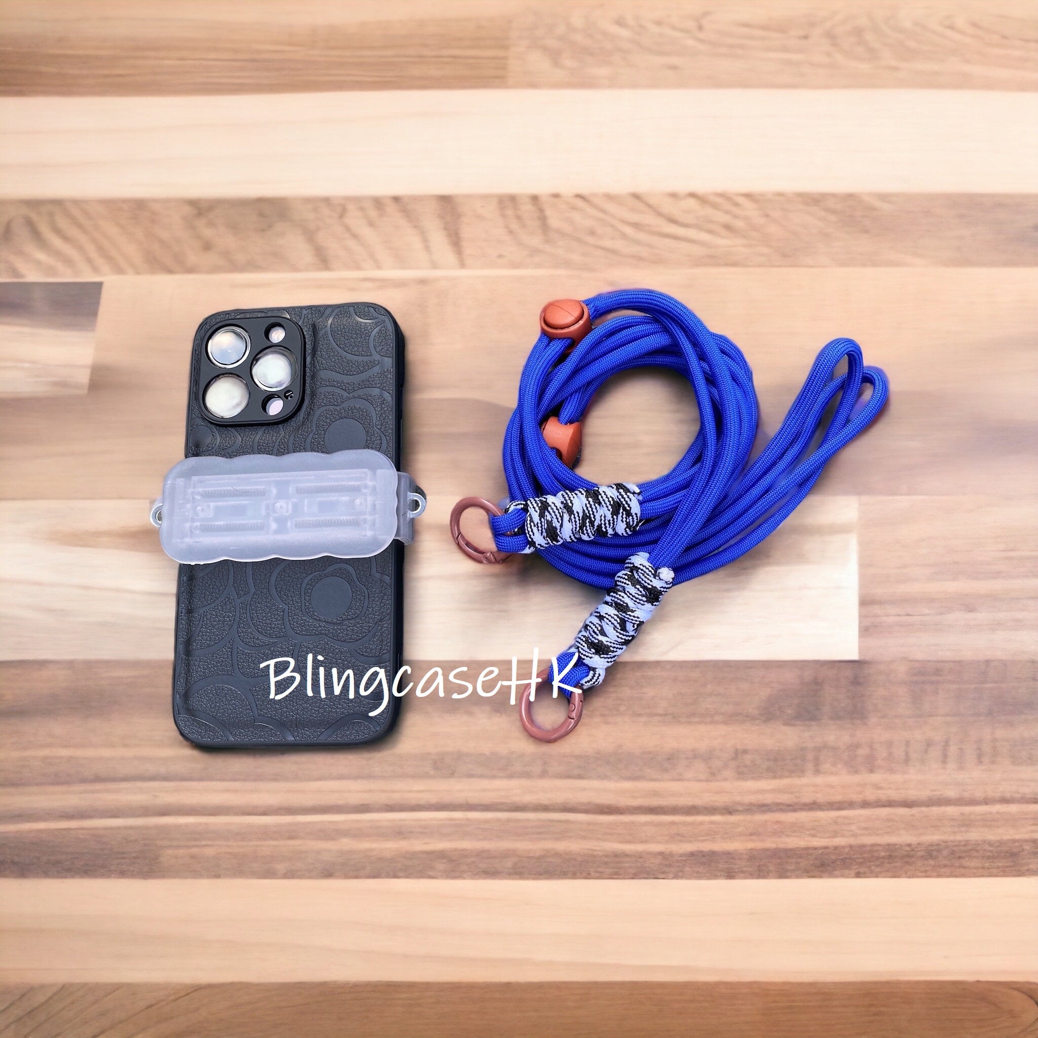 Handmade│ Adjustable Crossbody Strap Retro Metal Stand iPhone / Samsung Phone Case 