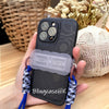 Handmade│ Adjustable Crossbody Strap Retro Metal Stand iPhone / Samsung Phone Case 