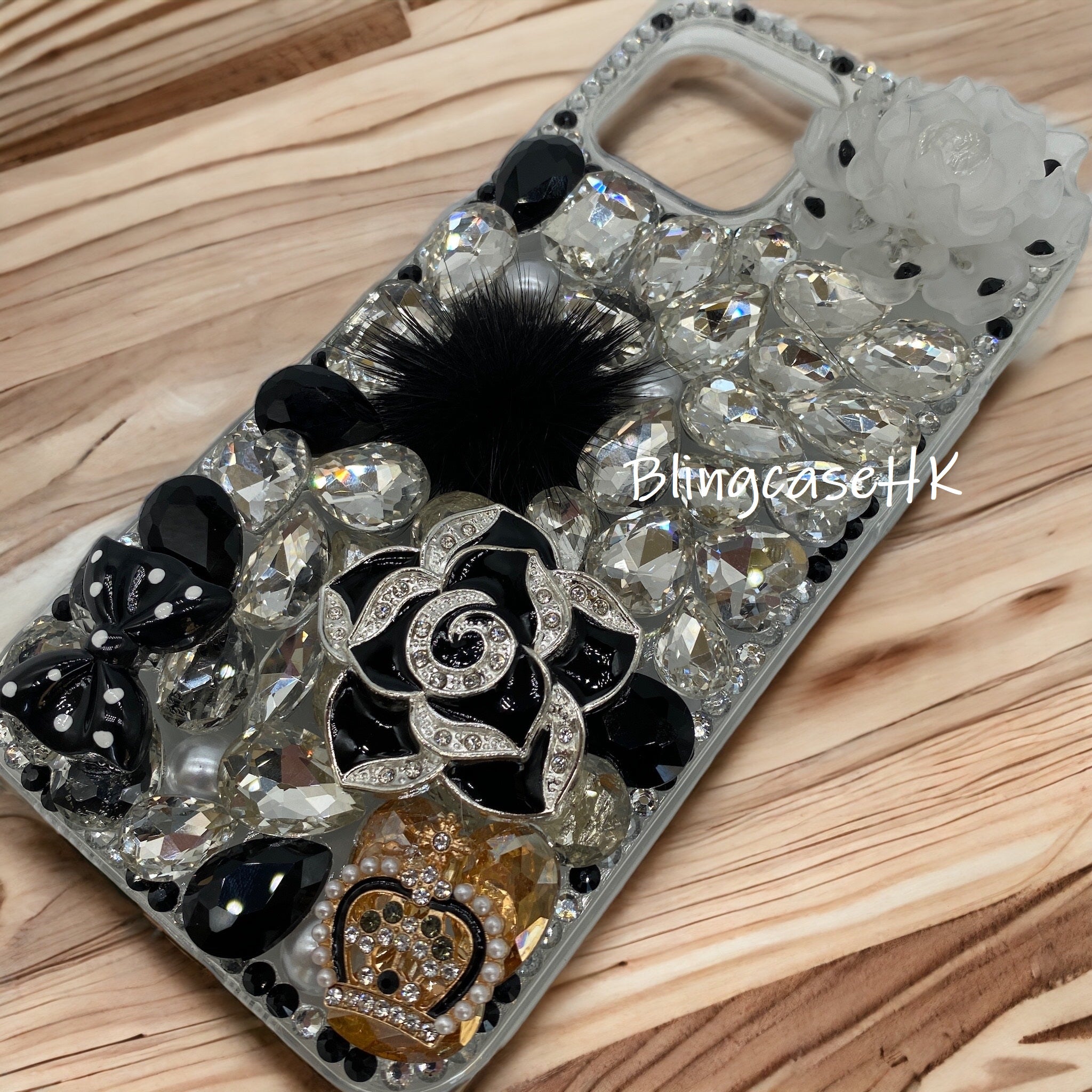 Purely handmade birthday gift for girls│rhinestone crystal iPhone / Samsung mobile phone case 