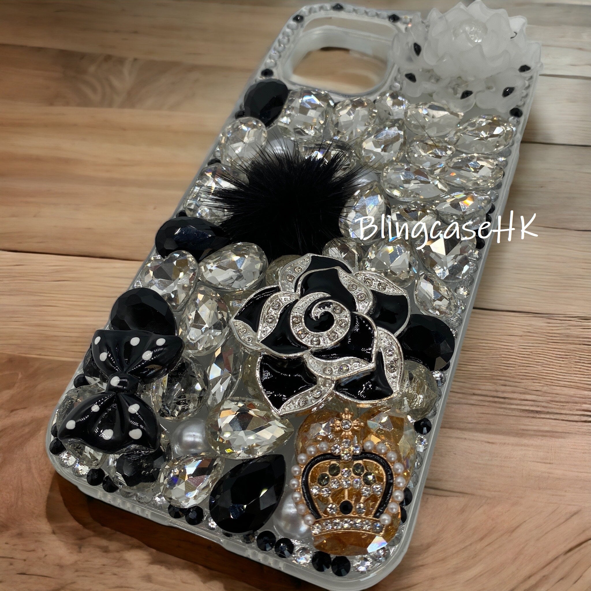 Purely handmade birthday gift for girls│rhinestone crystal iPhone / Samsung mobile phone case 