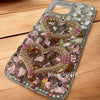 Purely handmade│Rhinestone crystal heart-shaped iPhone / Samsung phone case 