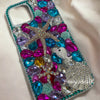 Purely handmade honey gift│Crystal rhinestone starfish shell iPhone / Samsung mobile phone case 