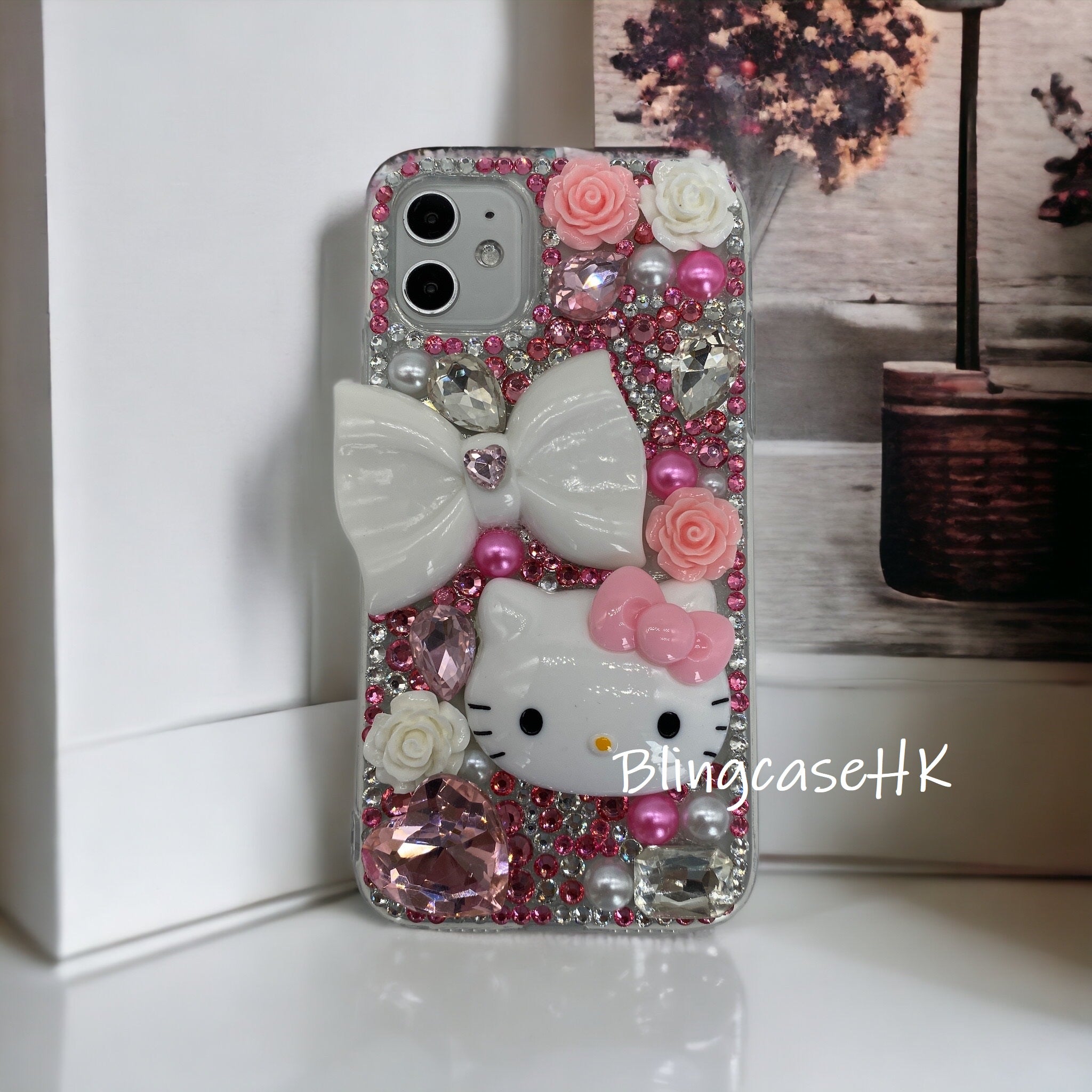 Purely handmade goddess must-have│rhinestone crystal lip iPhone/Samsung mobile phone case 