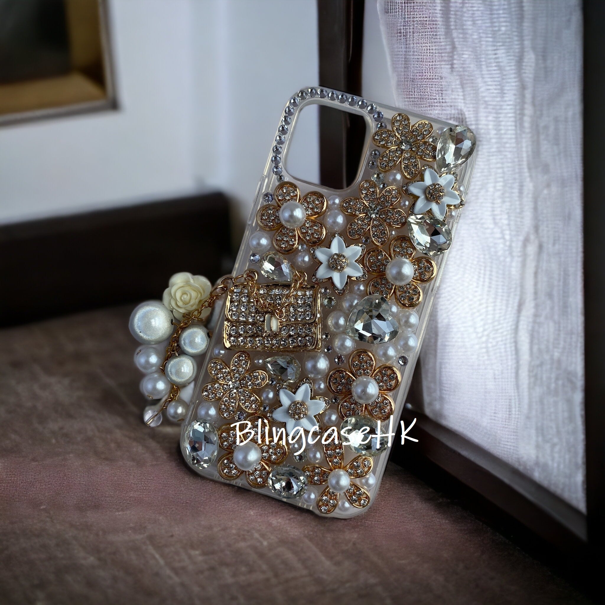 Purely handmade goddess must-have│rhinestone crystal lip iPhone/Samsung mobile phone case 