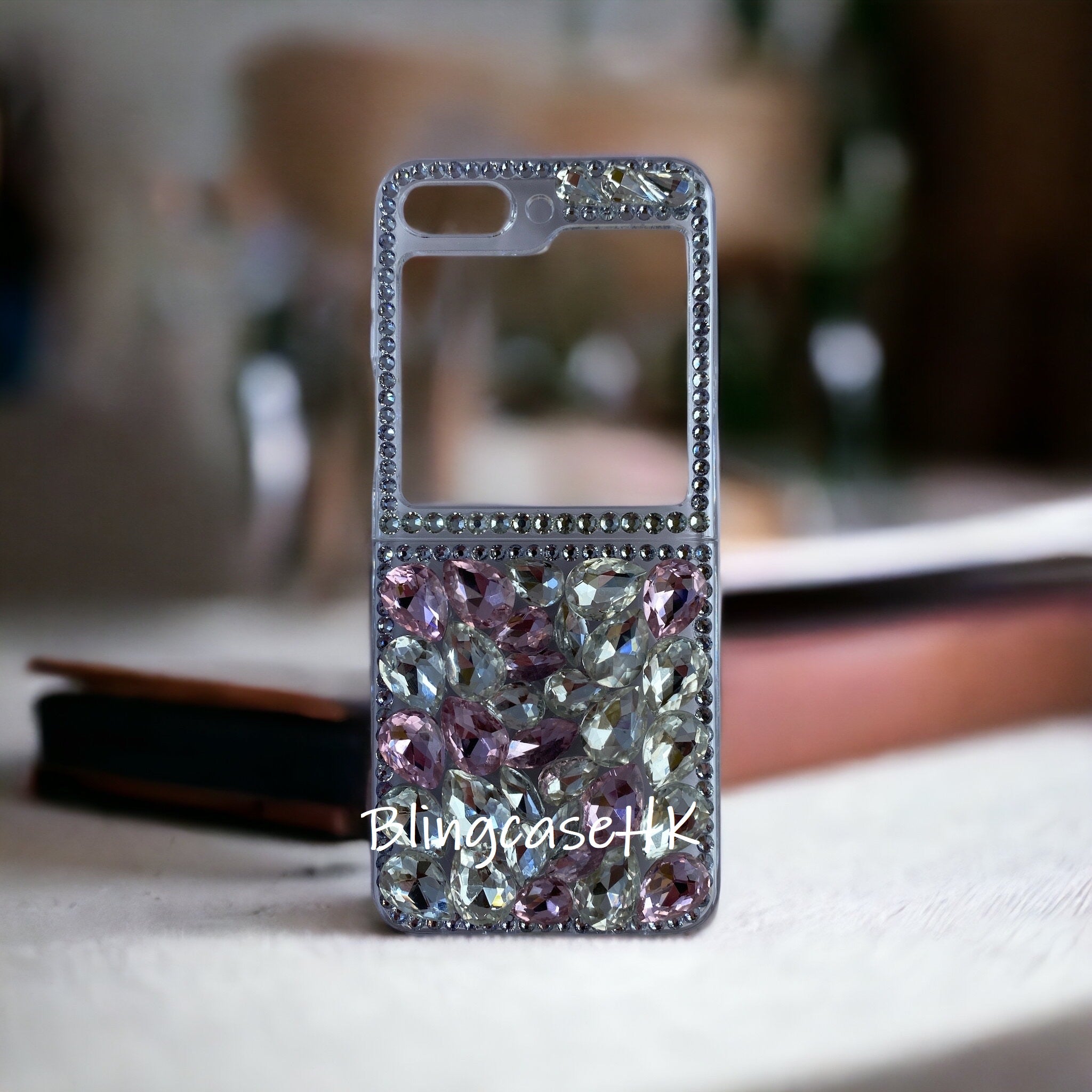 Purely handmade goddess must-have│Crystal rhinestone Samsung Galaxy Z Flip 5 6 mobile phone case 