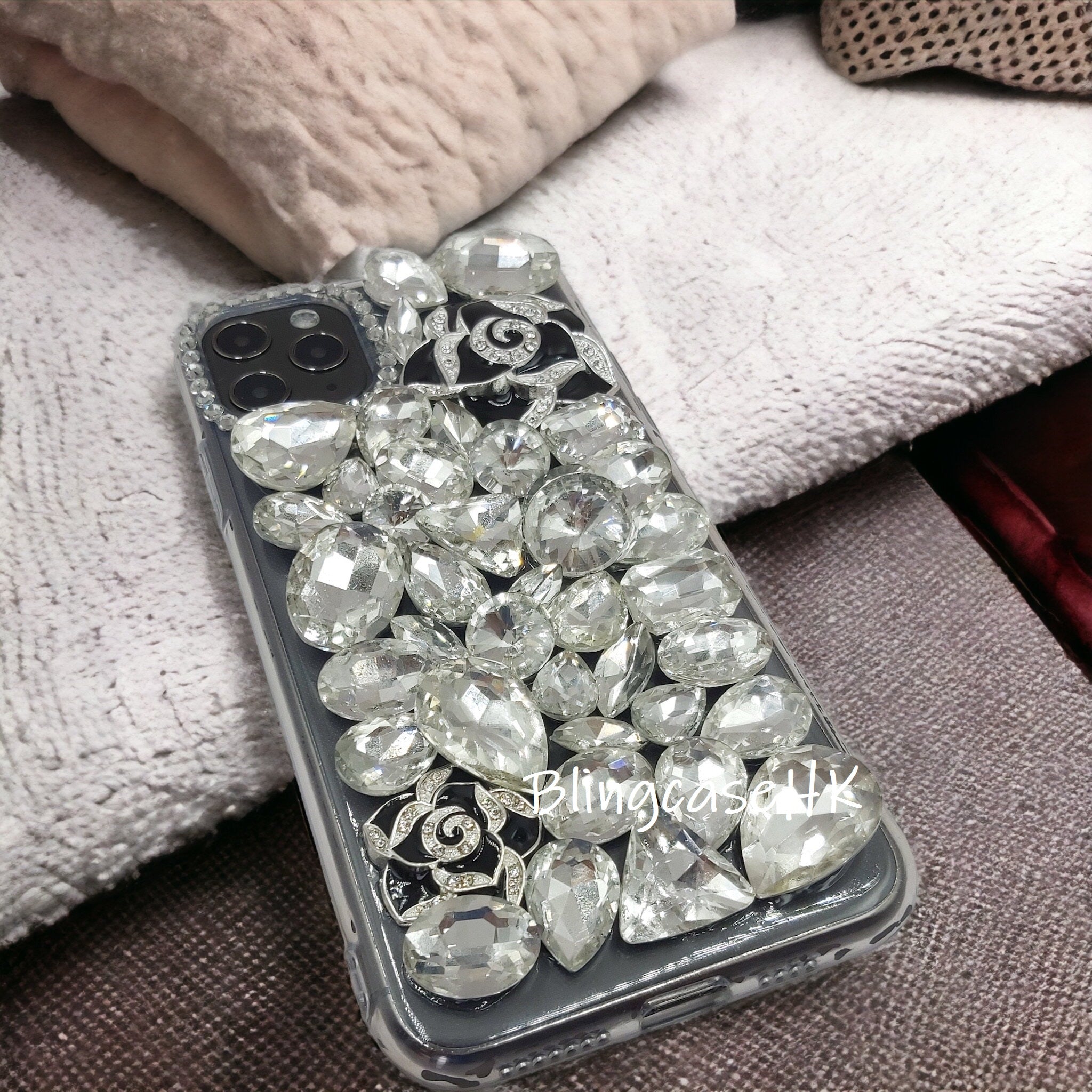 Purely handmade goddess must-have│rhinestone crystal lip iPhone/Samsung mobile phone case 