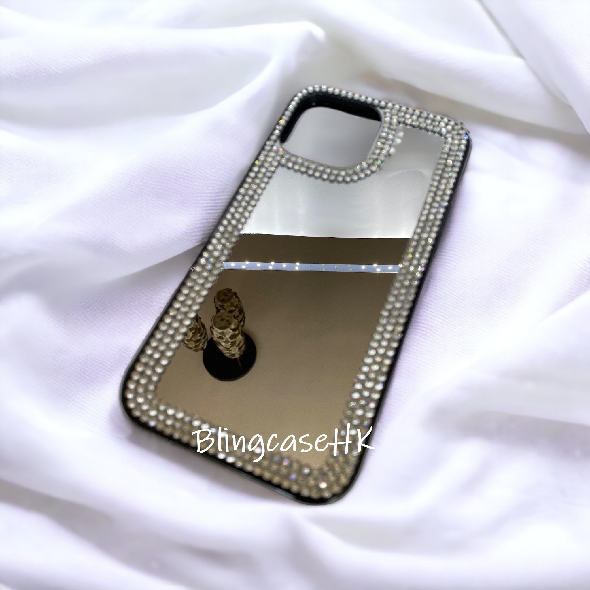 Purely handmade │ Goddess must-have crystal rhinestone iPhone mirror phone case 