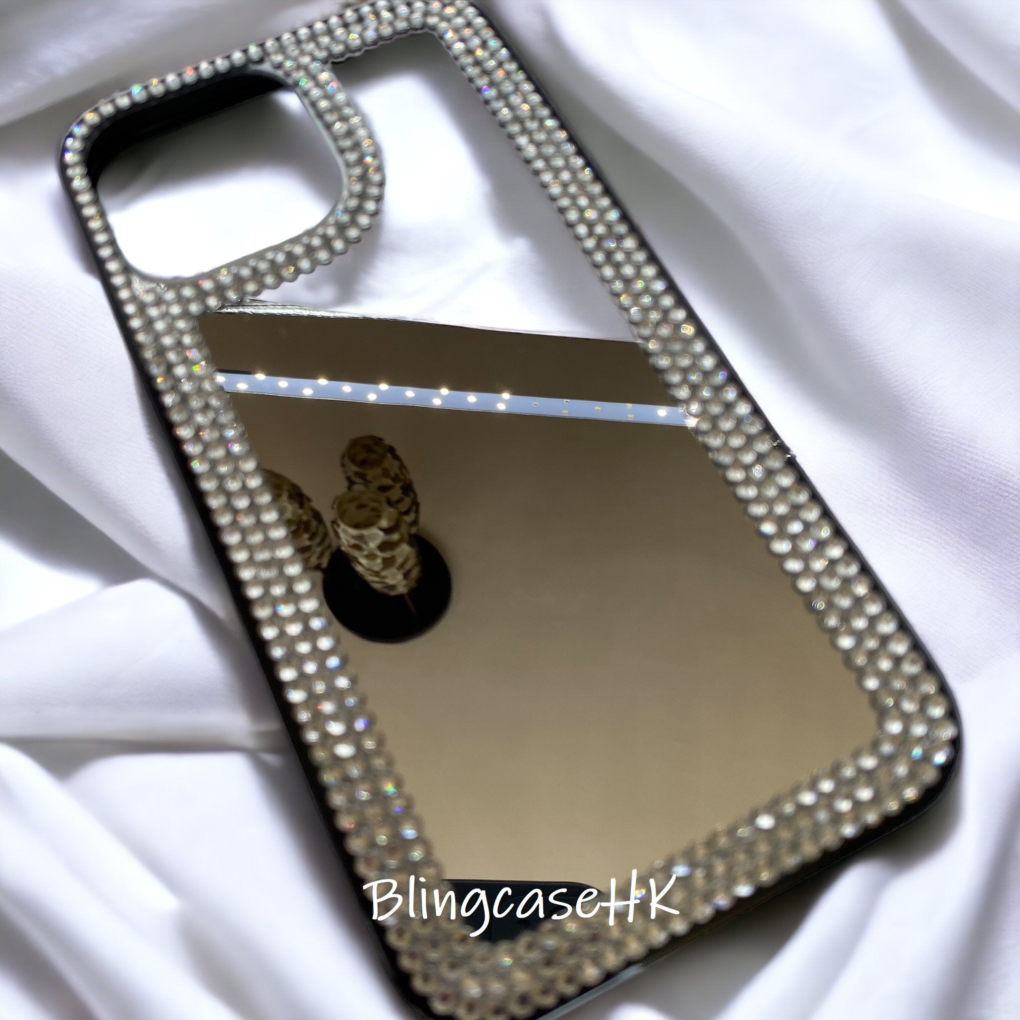 Purely handmade │ Goddess must-have crystal rhinestone iPhone mirror phone case 