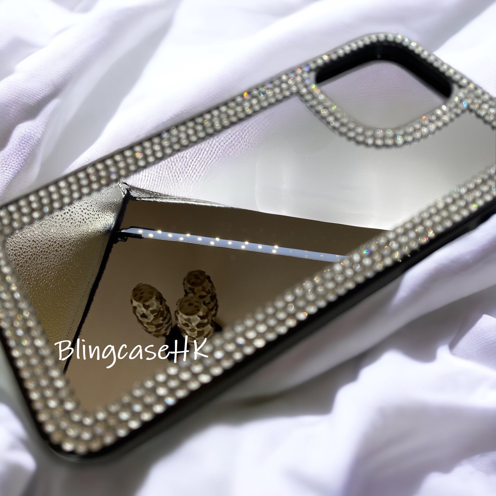 Purely handmade │ Goddess must-have crystal rhinestone iPhone mirror phone case 