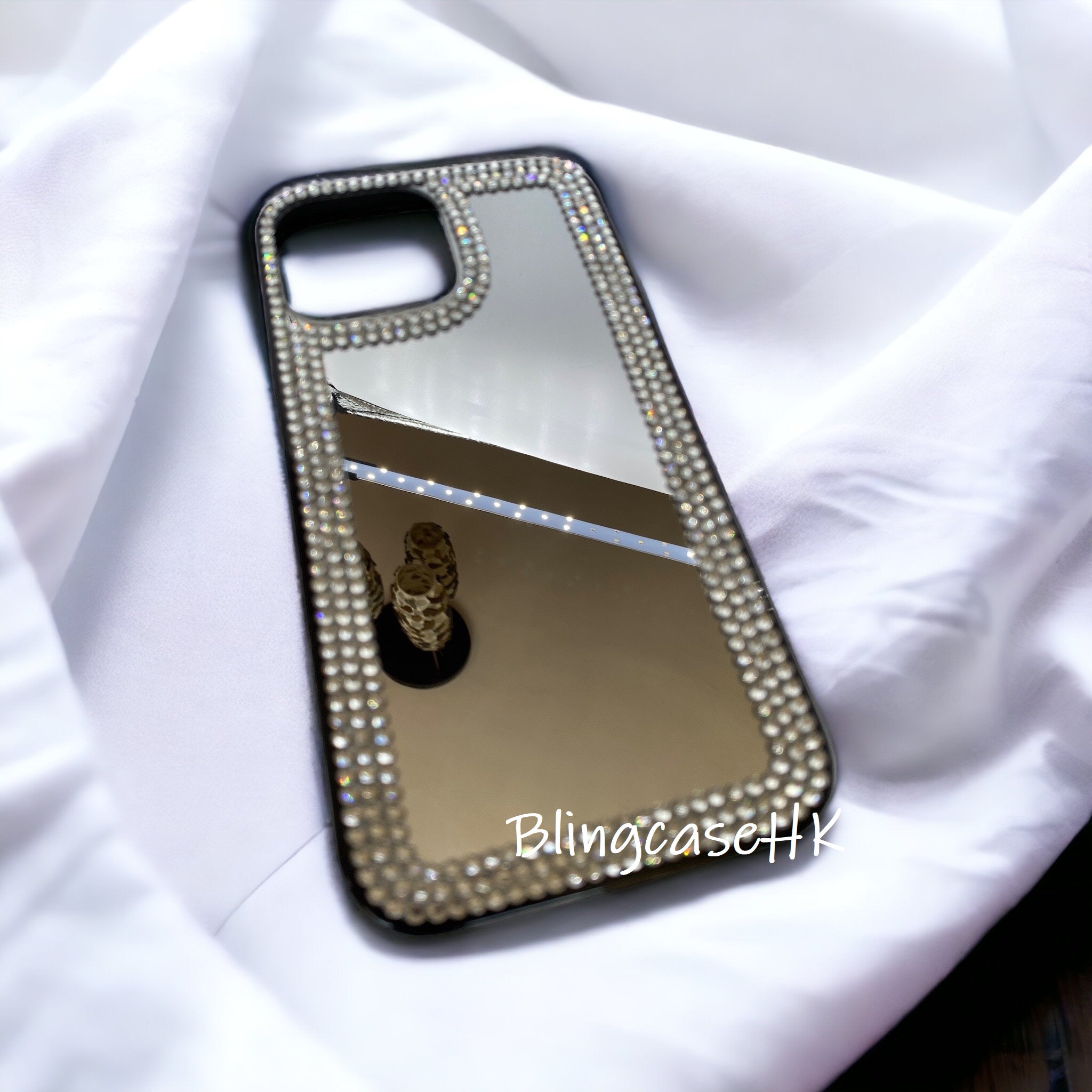 Purely handmade │ Goddess must-have crystal rhinestone iPhone mirror phone case 