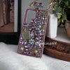 Purely handmade│Cross strap perfume bottle crystal rhinestone iPhone / Samsung mobile phone case 