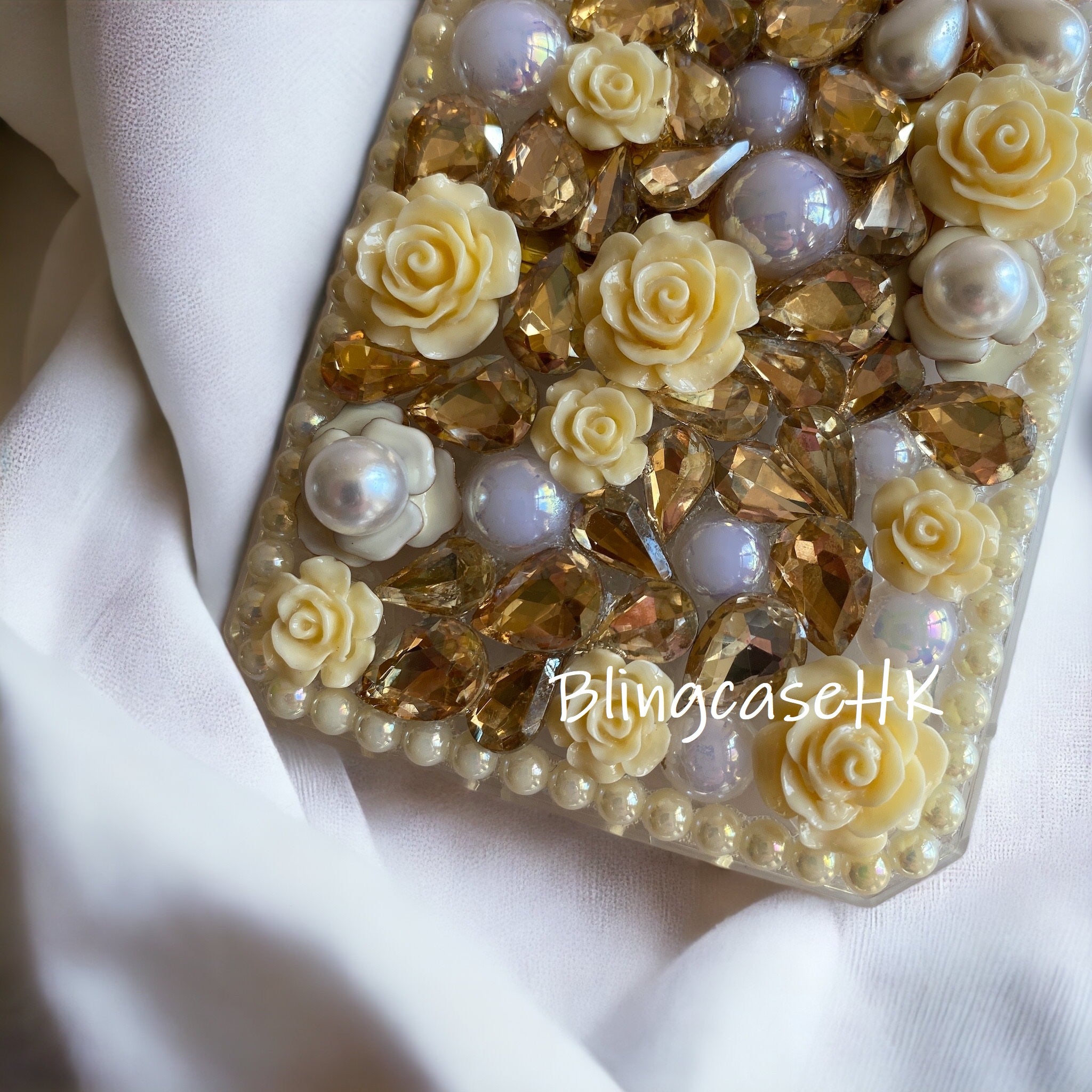 Handmade Girls Series│Cross Strap Perfume Bottle Crystal Rhinestone iPhone/Samsung Phone Case 