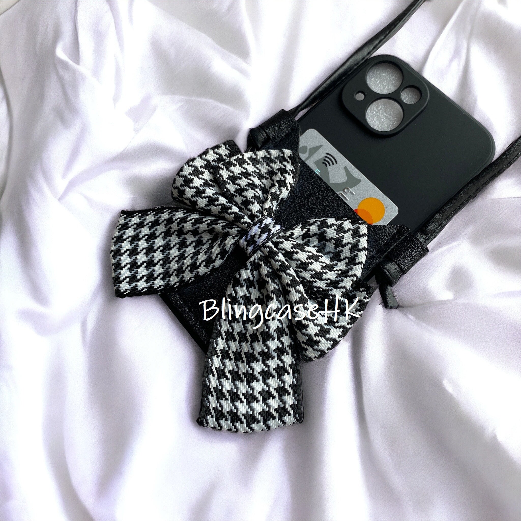 Handmade│ Diagonal lanyard strap card pocket Sunflower iPhone / Samsung mobile phone case 