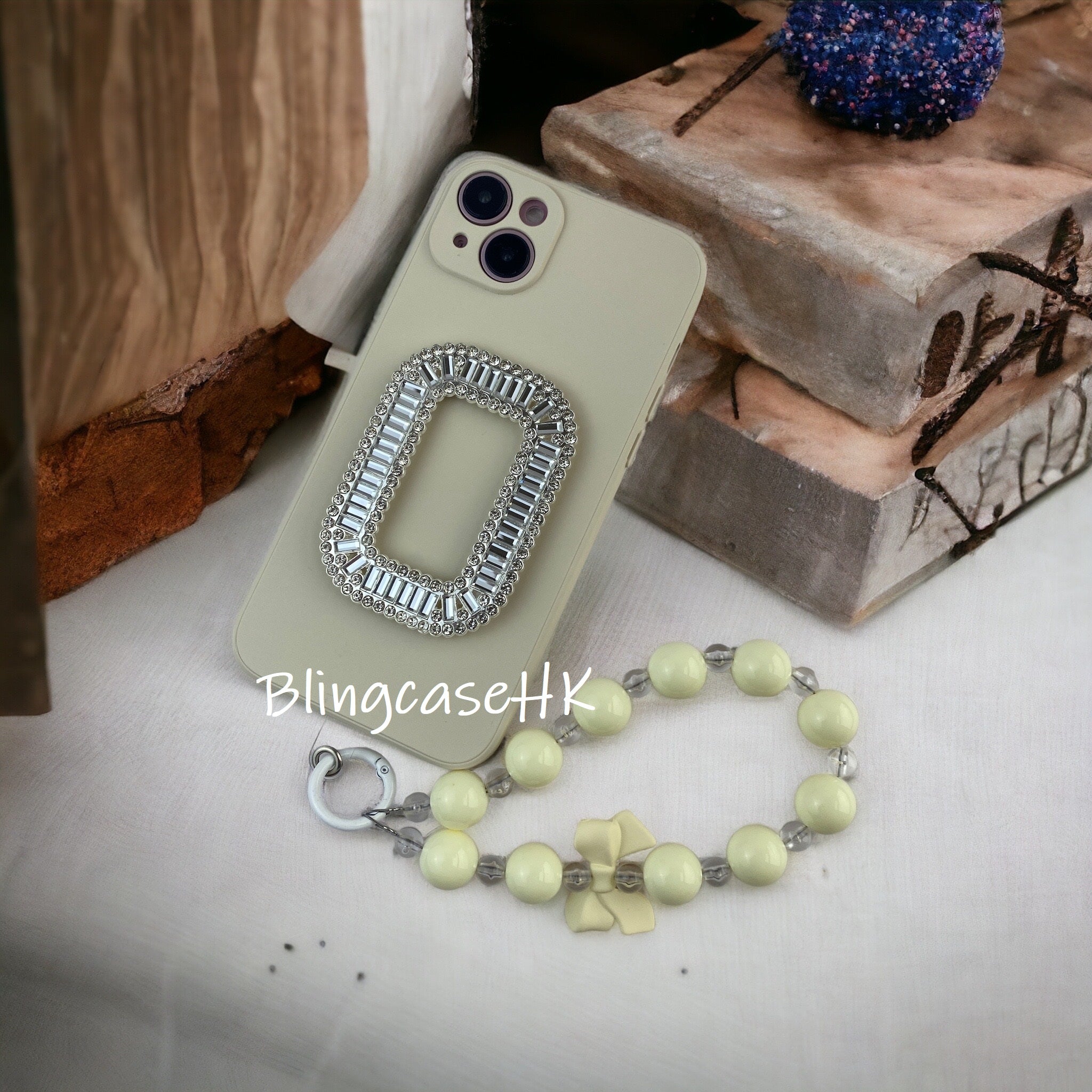 Handmade │ Bracelet lanyard + adjustable cross-body strap iPhone / Samsung mobile phone case 