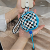 Handmade│ Oblique wood bead strap braided lanyard Hahaha coin purse iPhone / Samsung mobile phone case 