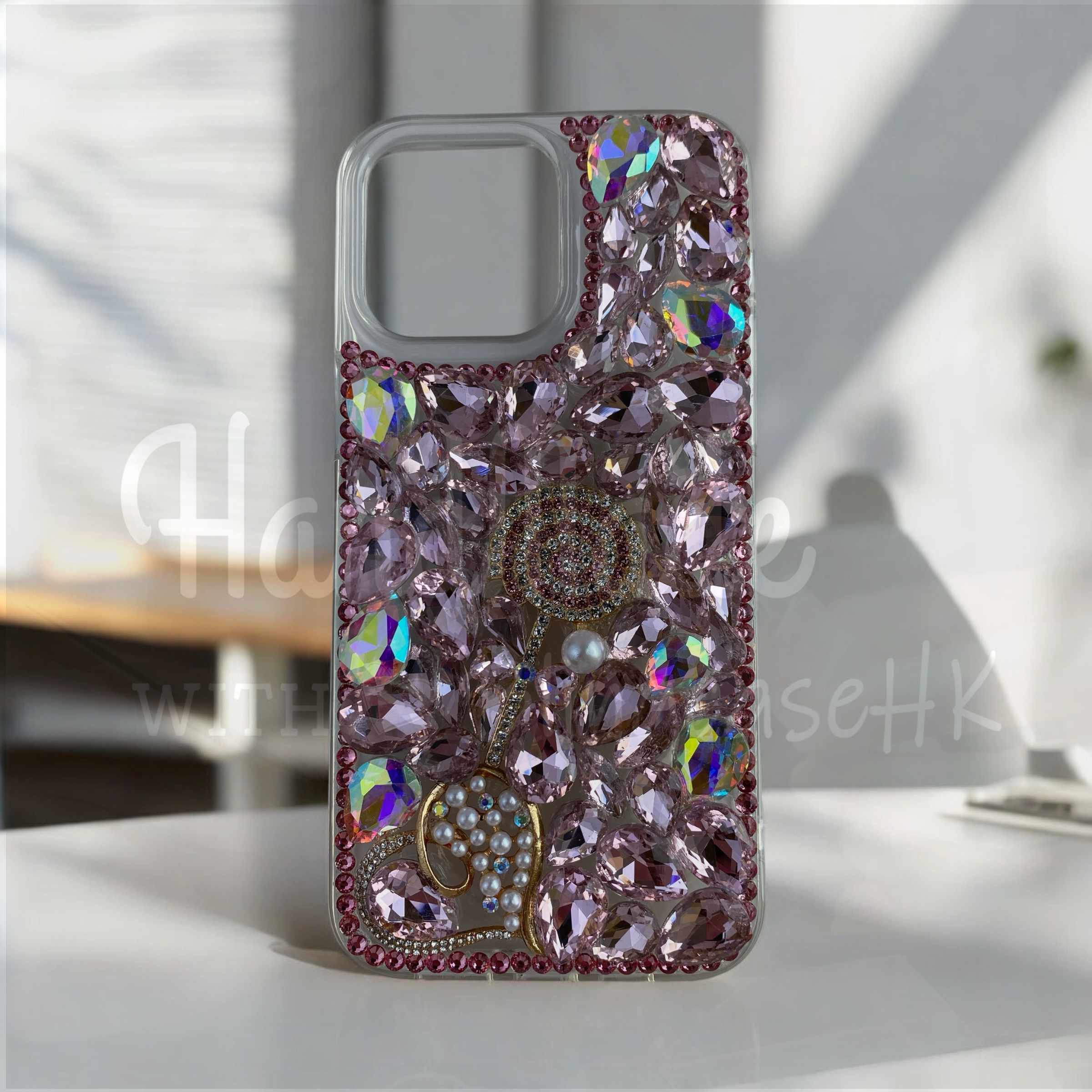 Purely handmade goddess must-have│rhinestone crystal lip iPhone/Samsung mobile phone case 