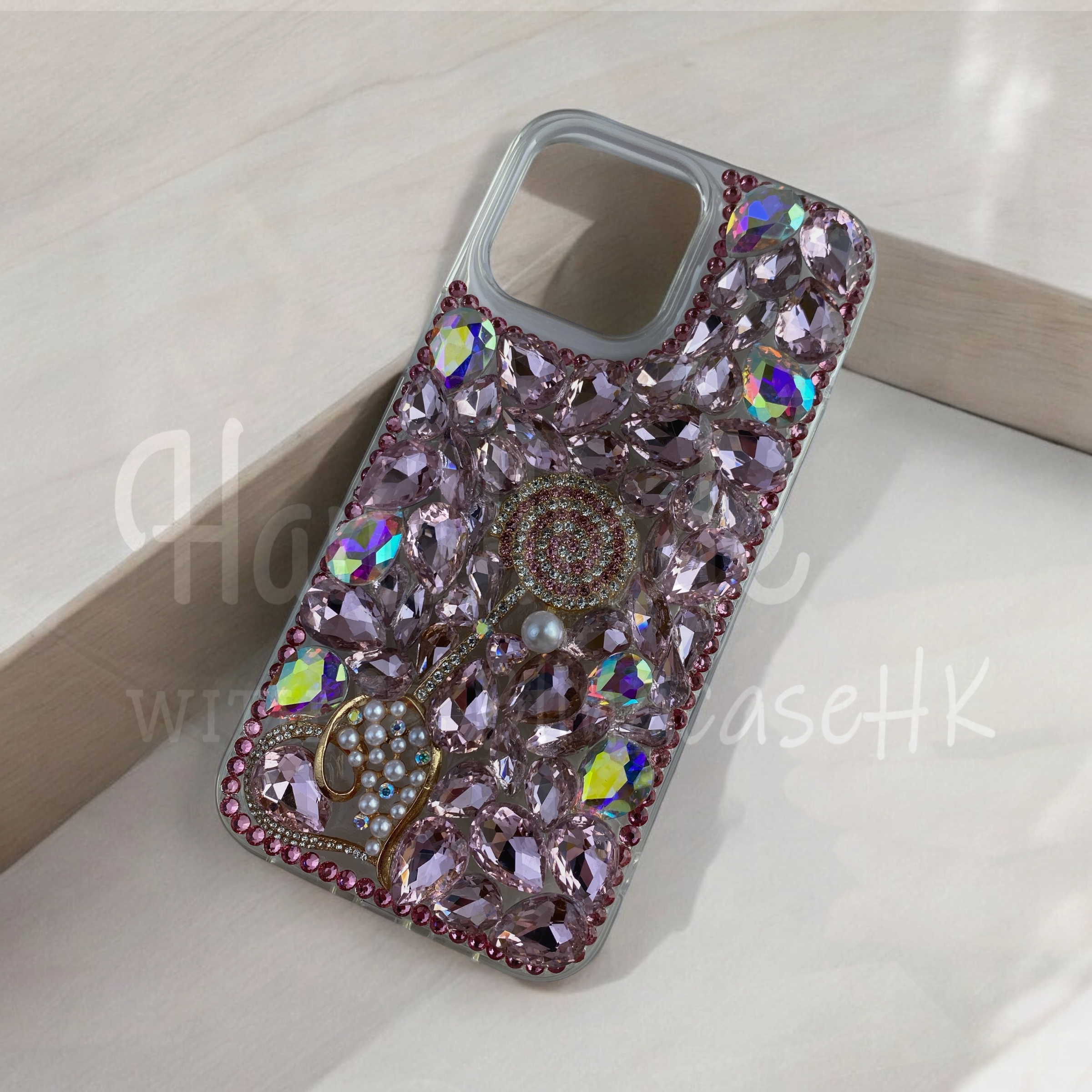 Purely handmade goddess must-have│rhinestone crystal lip iPhone/Samsung mobile phone case 