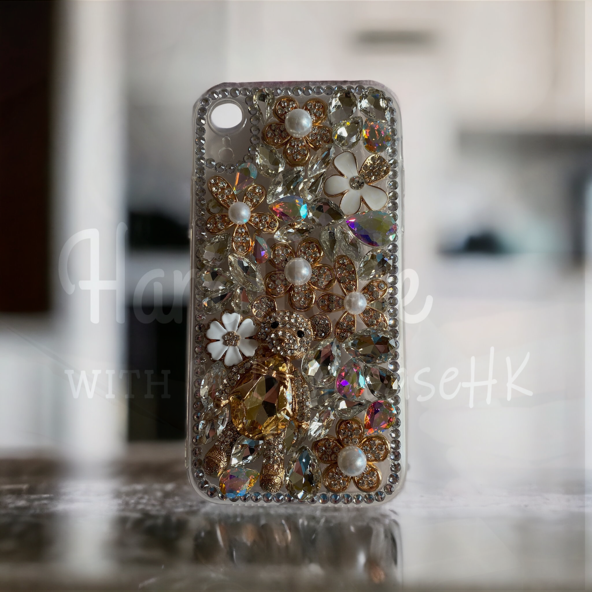 Purely handmade goddess must-have│rhinestone crystal lip iPhone/Samsung mobile phone case 