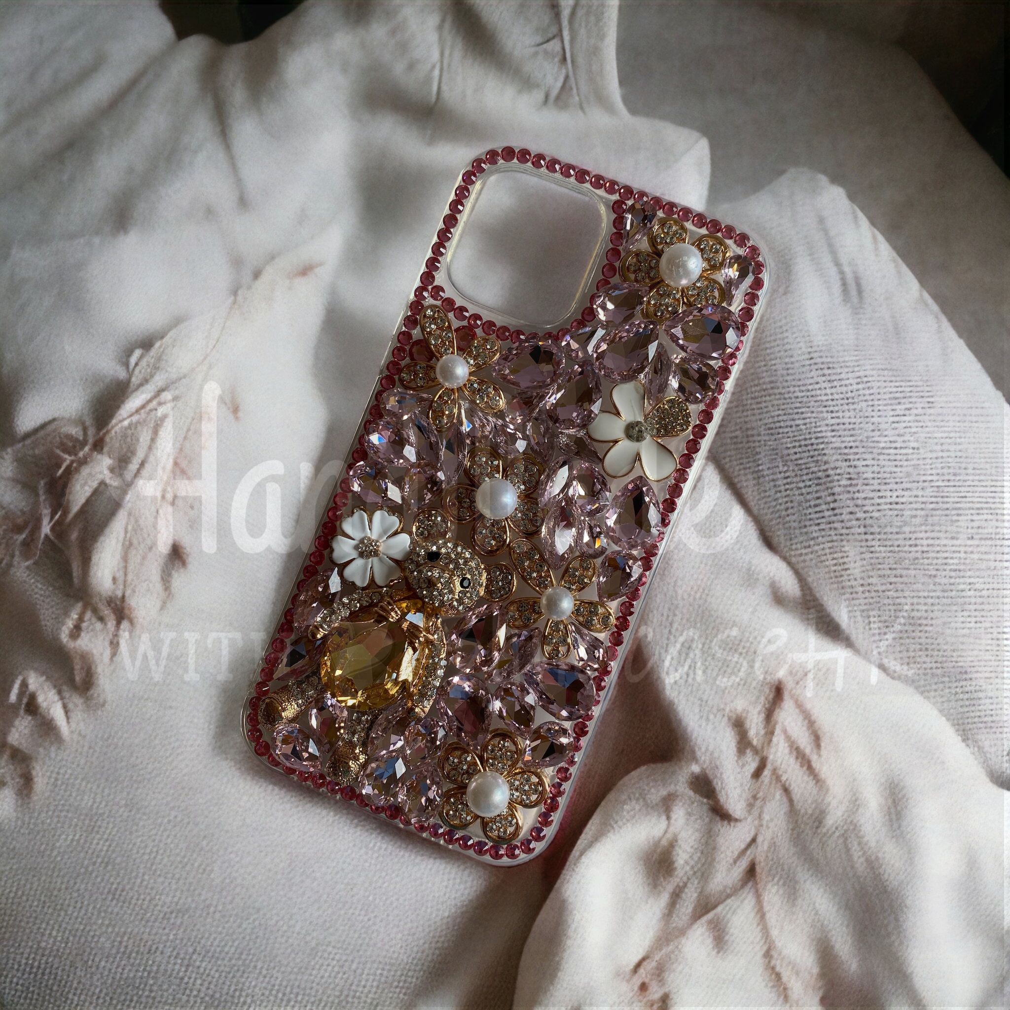 Purely handmade goddess must-have│rhinestone crystal lip iPhone/Samsung mobile phone case 