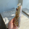 金屬斜背掛繩 │ 手工訂造貼鑽 戒指環支架 光澤銀色水晶 iPhone / Samsung Galaxy 三星 香水瓶手機殼