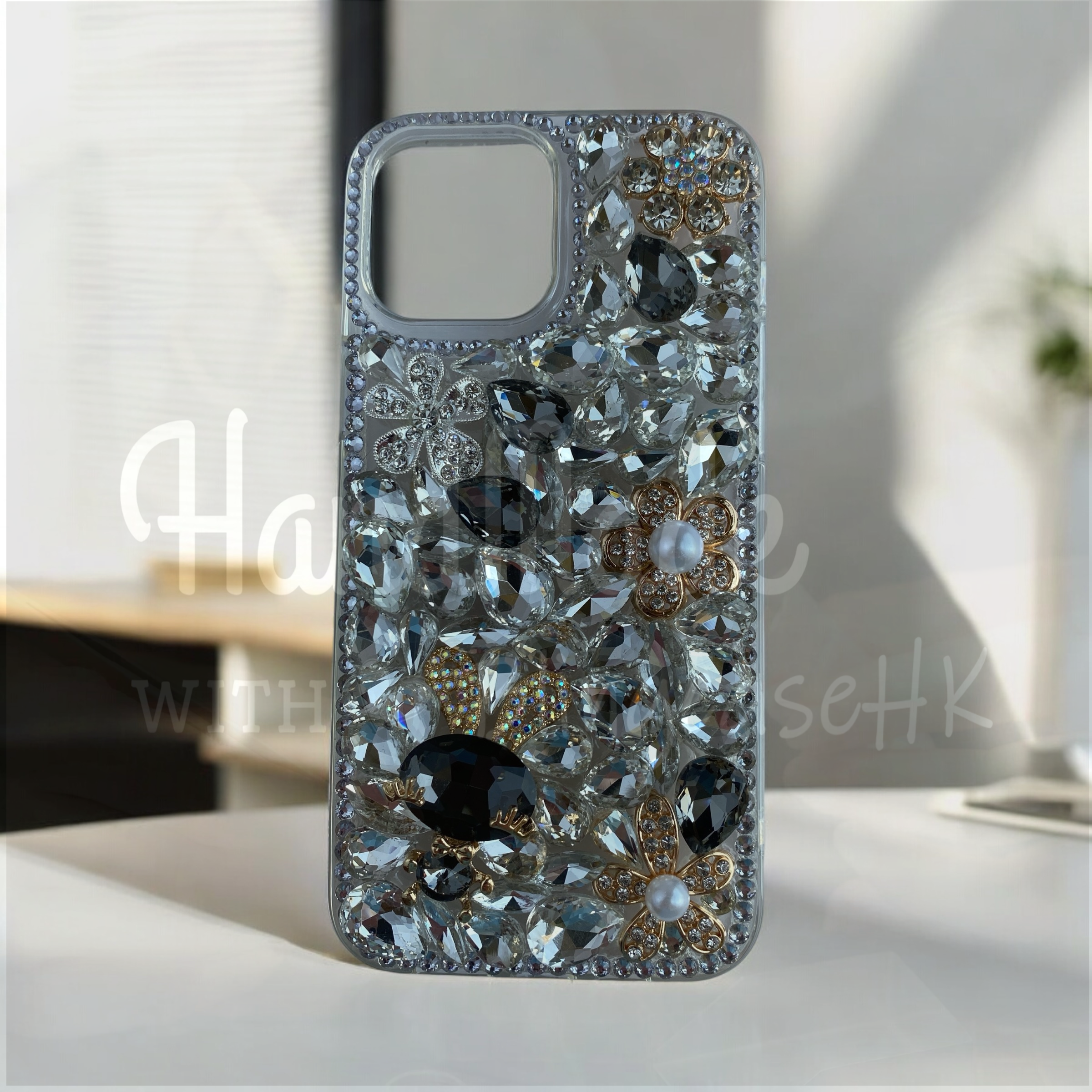 Purely handmade goddess must-have│rhinestone crystal lip iPhone/Samsung mobile phone case 