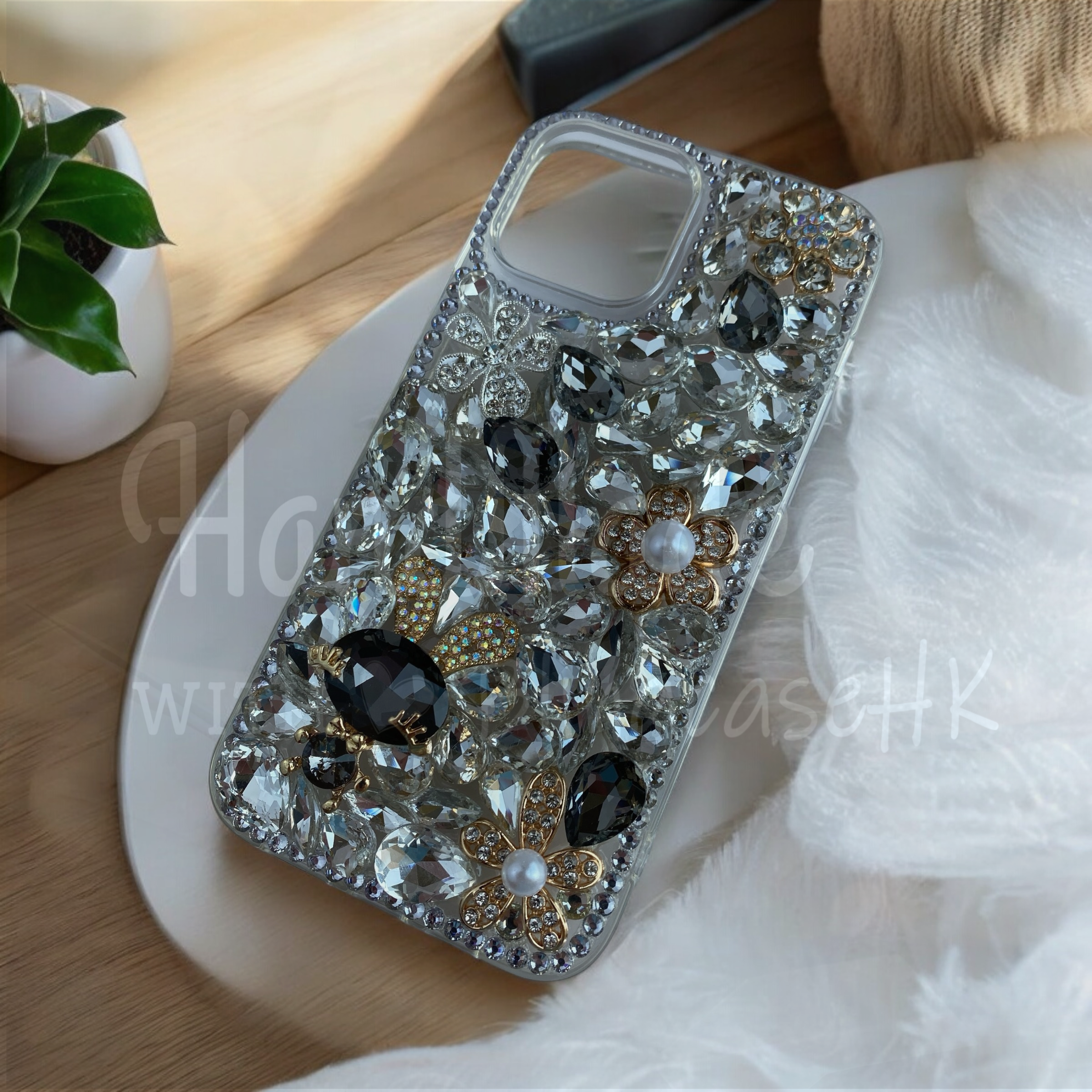 Purely handmade goddess must-have│rhinestone crystal lip iPhone/Samsung mobile phone case 