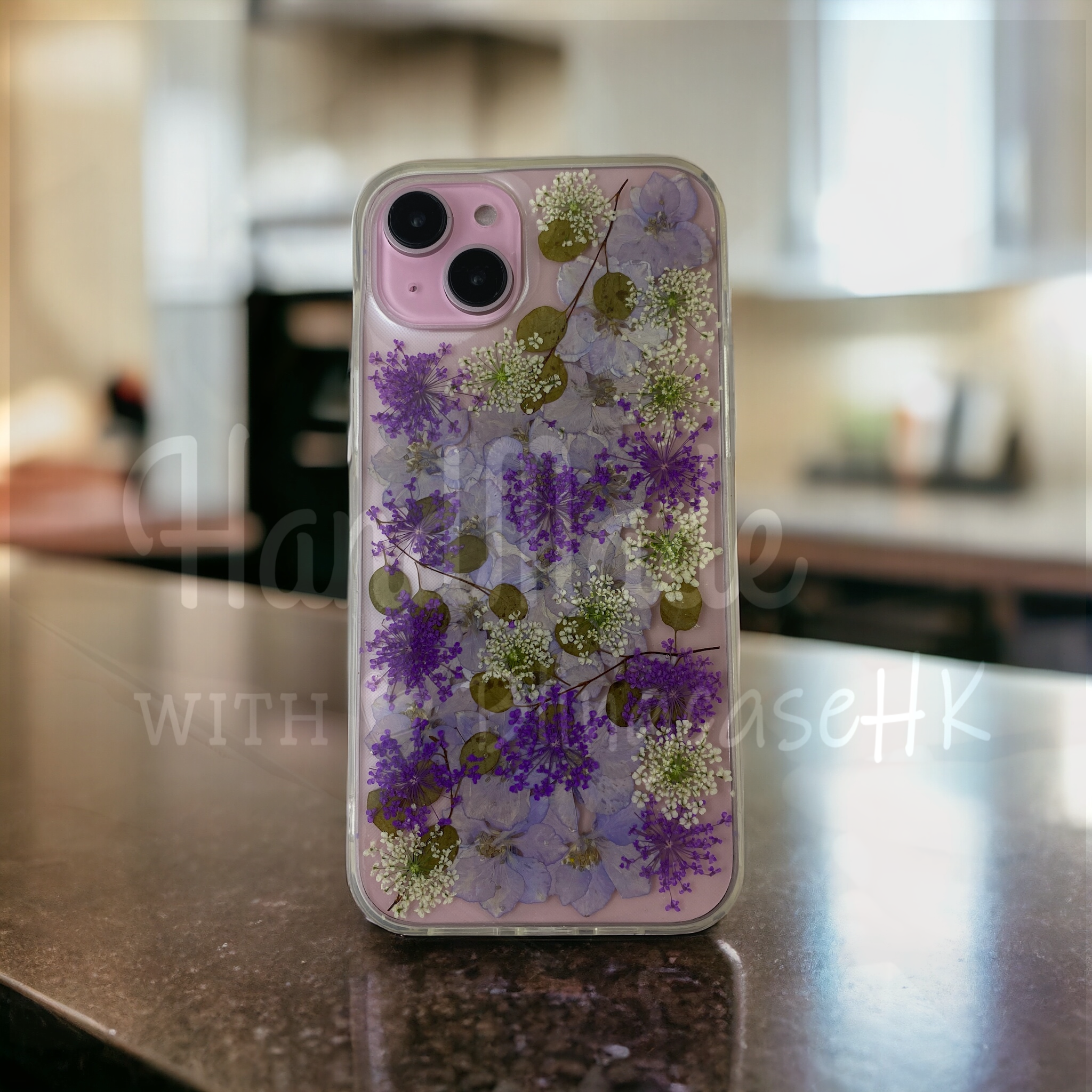 Purely handmade essential for literary youth│dry flower embossed preserved flower iPhone case 