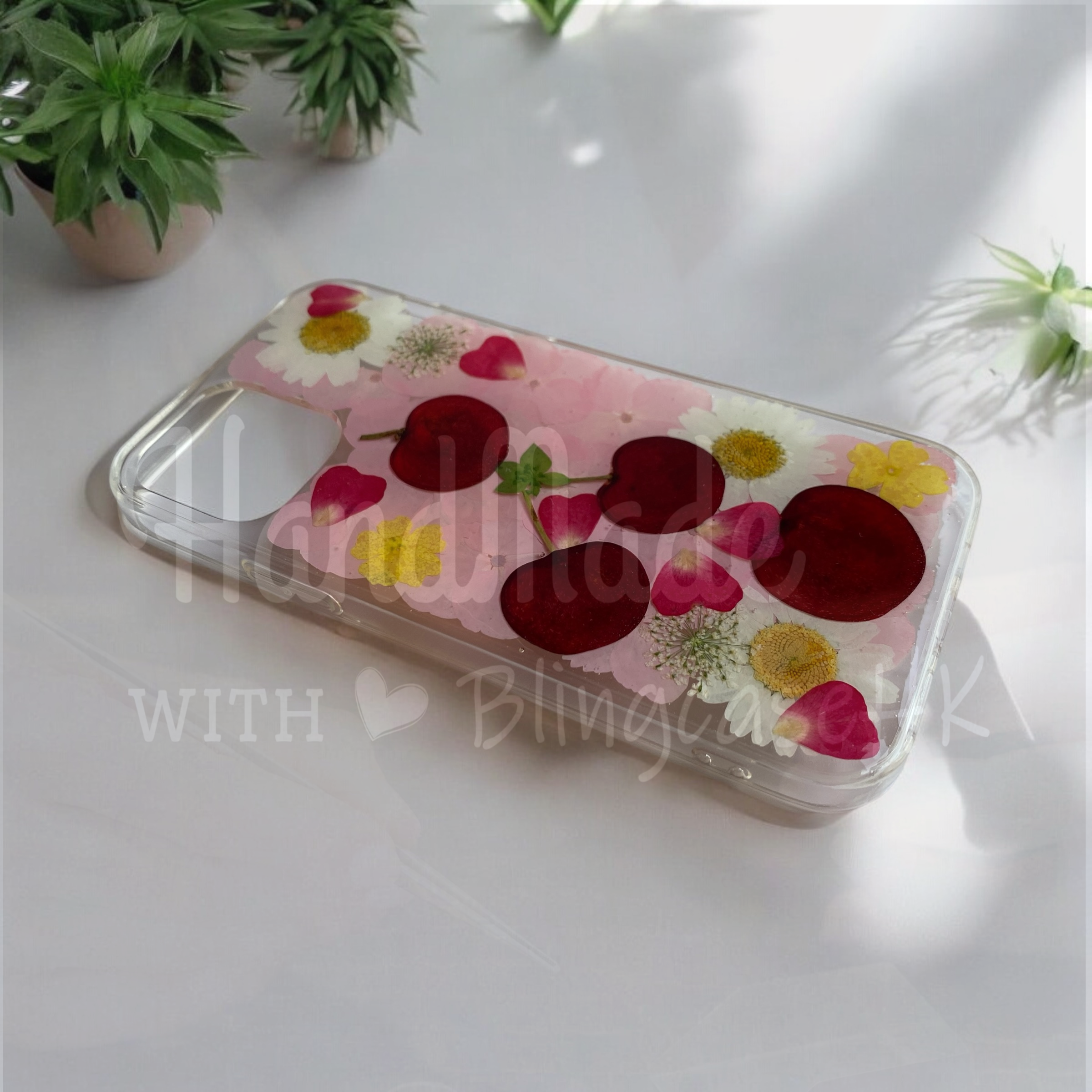 Purely handmade girl series│Dried flower embossed preserved flower iPhone case 