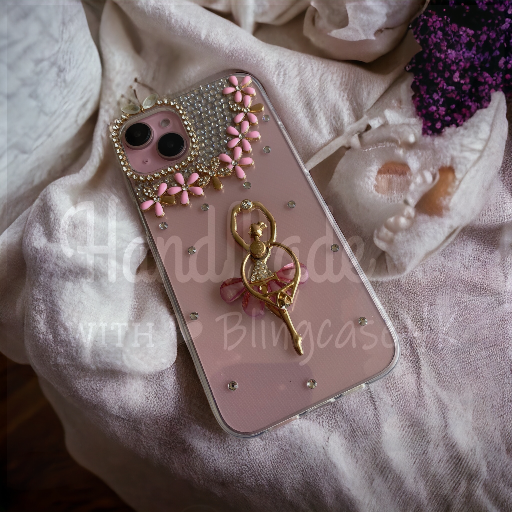 Purely handmade goddess must-have│rhinestone crystal lip iPhone/Samsung mobile phone case 