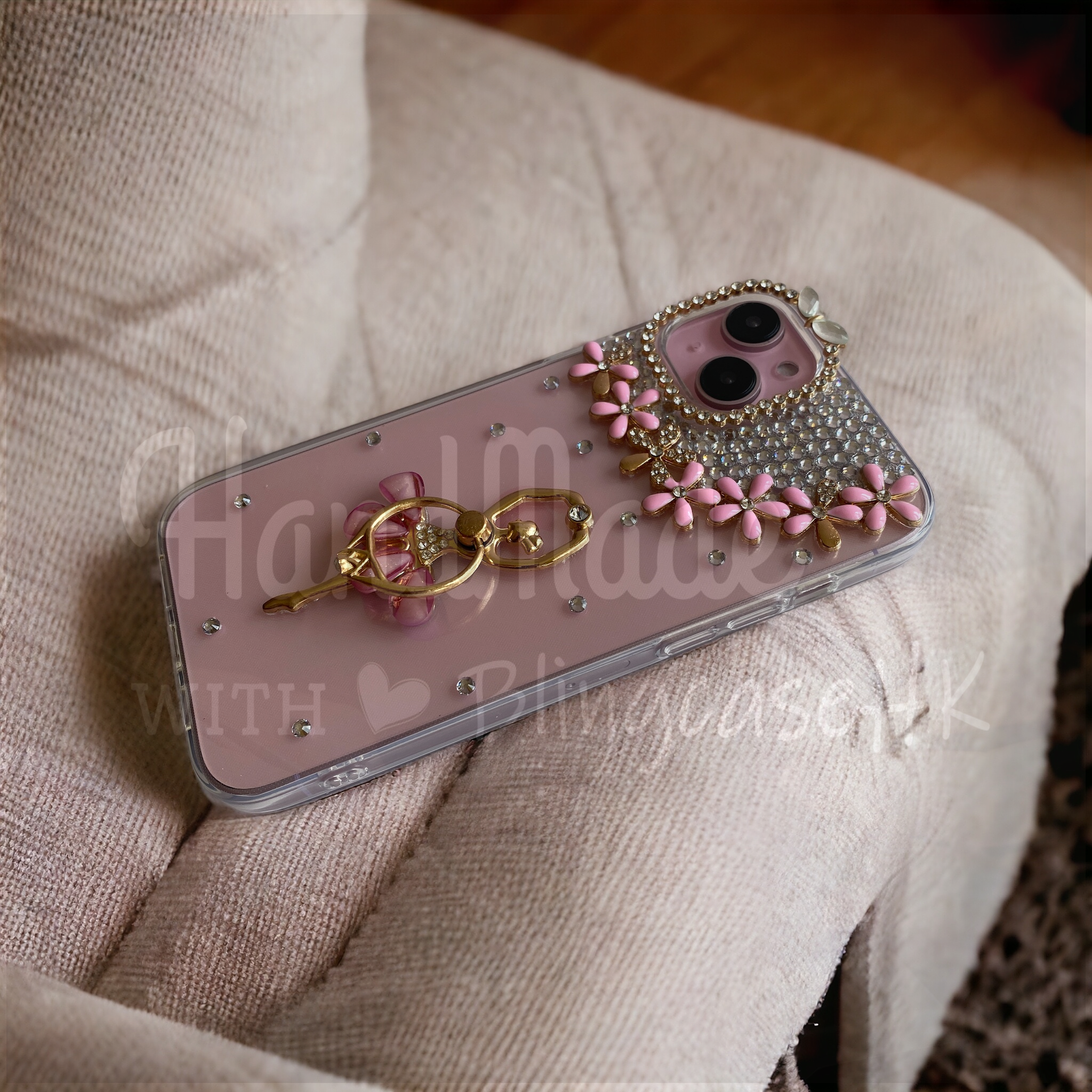 Purely handmade goddess must-have│rhinestone crystal lip iPhone/Samsung mobile phone case 