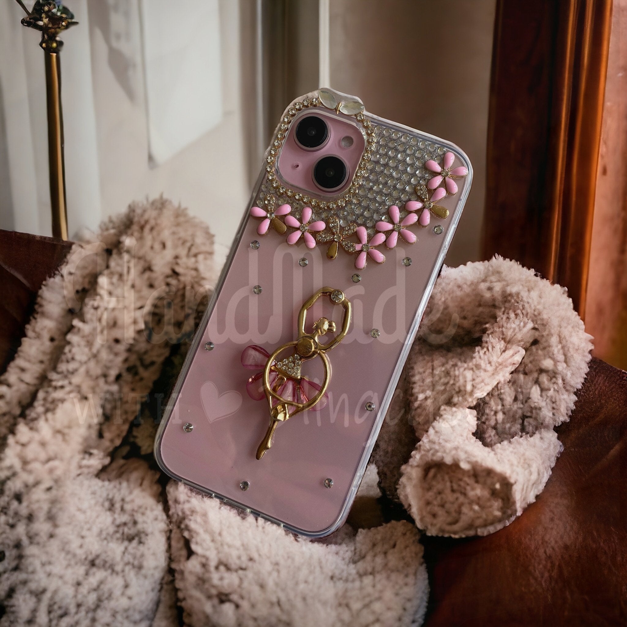 Purely handmade goddess must-have│rhinestone crystal lip iPhone/Samsung mobile phone case 