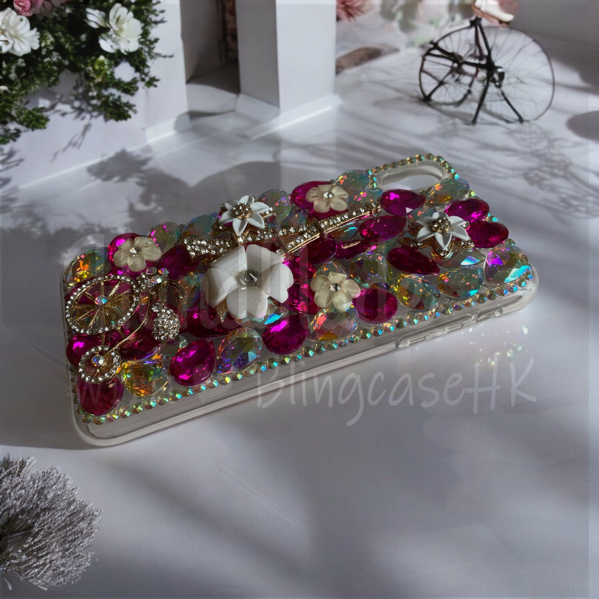 Purely handmade goddess must-have│rhinestone crystal lip iPhone/Samsung mobile phone case 