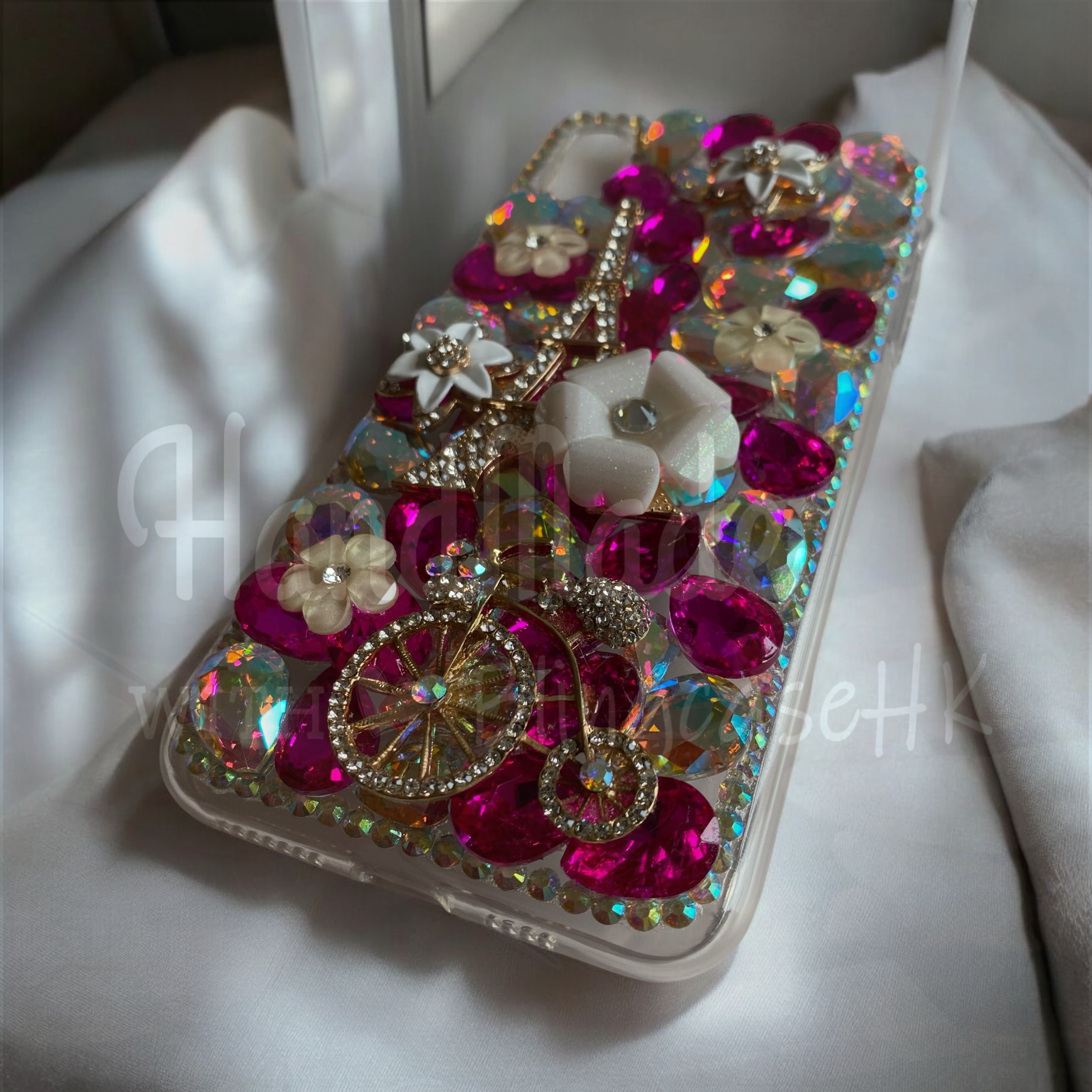 Purely handmade goddess must-have│rhinestone crystal lip iPhone/Samsung mobile phone case 