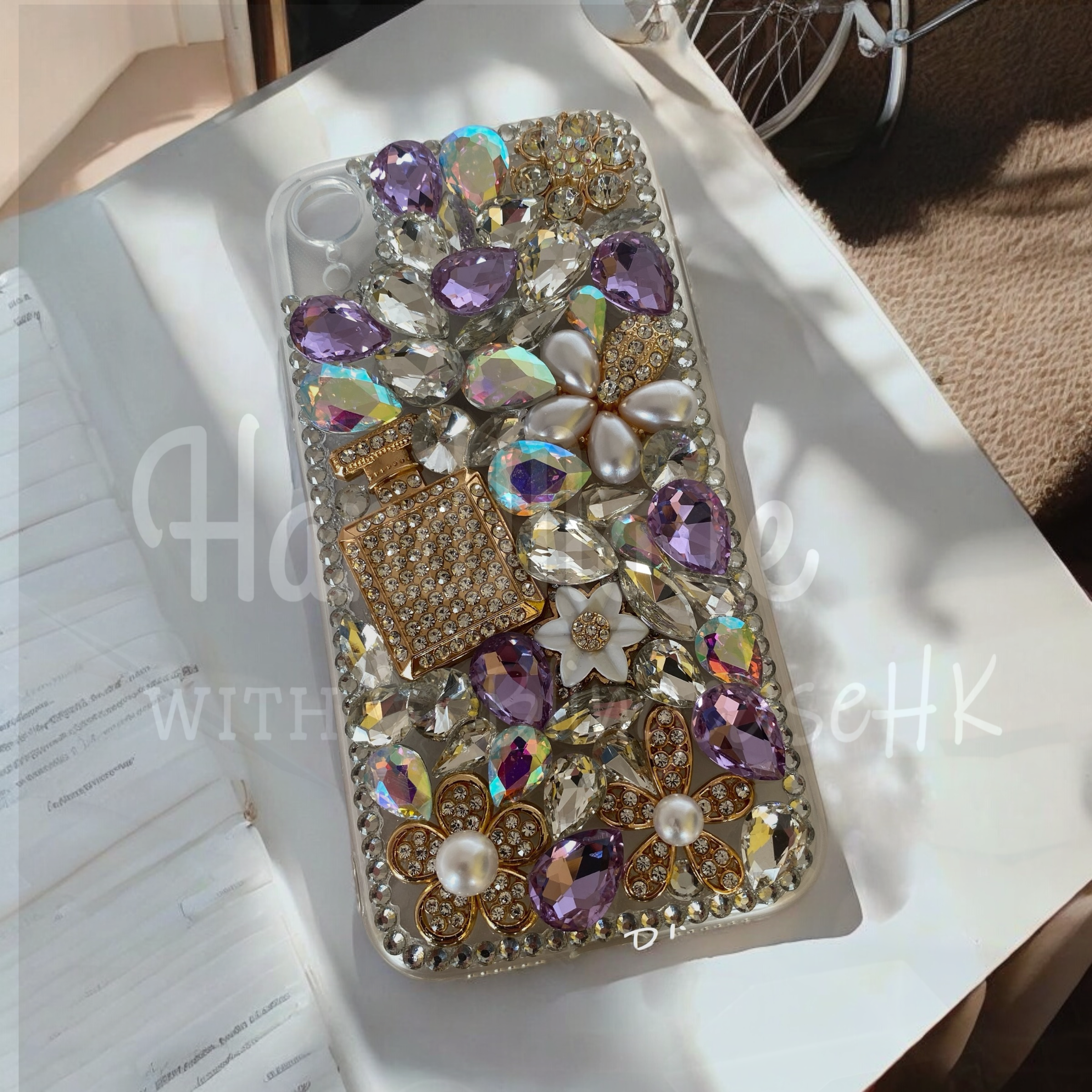 Purely handmade goddess must-have│rhinestone crystal lip iPhone/Samsung mobile phone case 